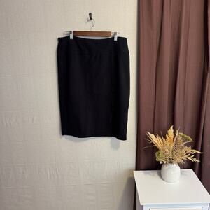 Worthington Size L Black Stretch Pencil Skirt Office Workwear